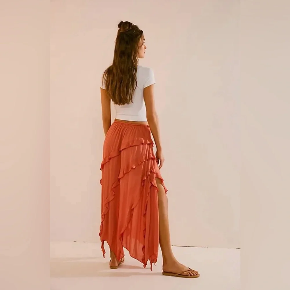 Free People Ambie Blue Maxi Skirt - Picture 2 of 3